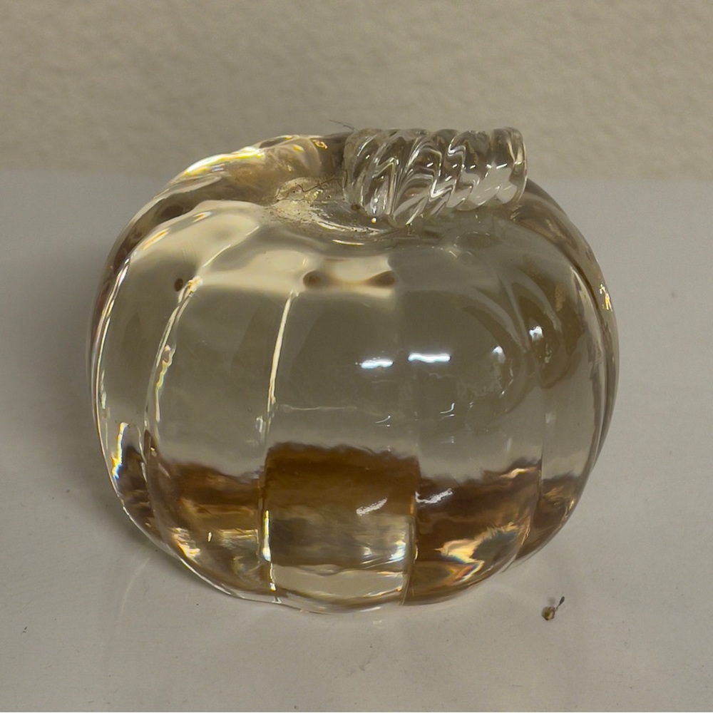 Vintage Simon Design crystal pumpkin Decor / paperweight